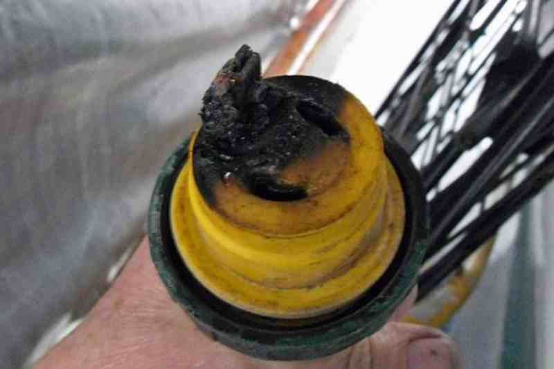 Burned Shore Power Cord