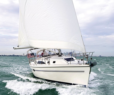 Catalina 375 boat test in Miami