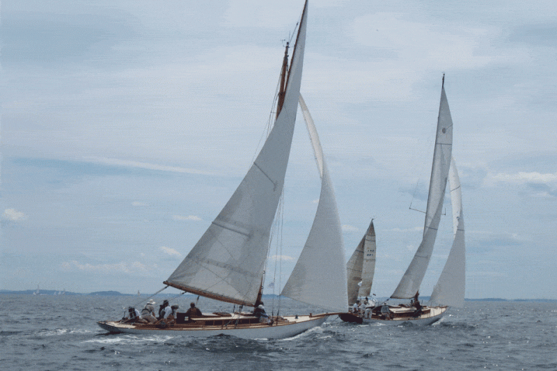 Panerai Corinthian Classic Pursuit Race Classic yachts reach toward the mark in the Corinthian’s pursuit race Saturday.
