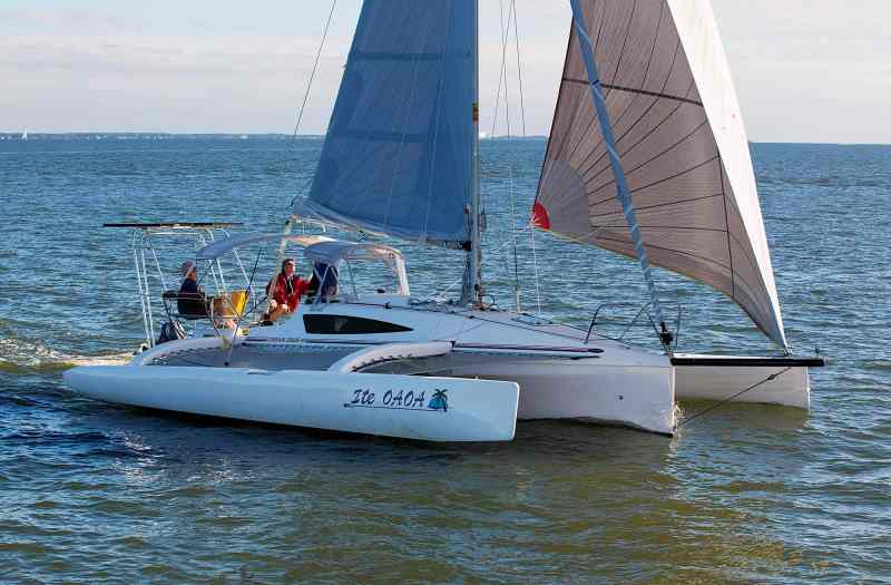 Corsair Cruze 970 sailing in Annapolis, MD.