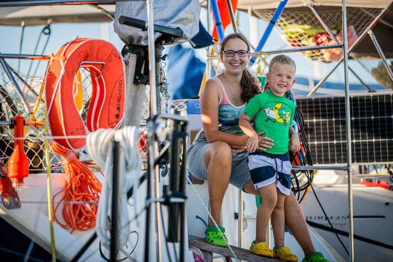 Smiles from the young sailing crew