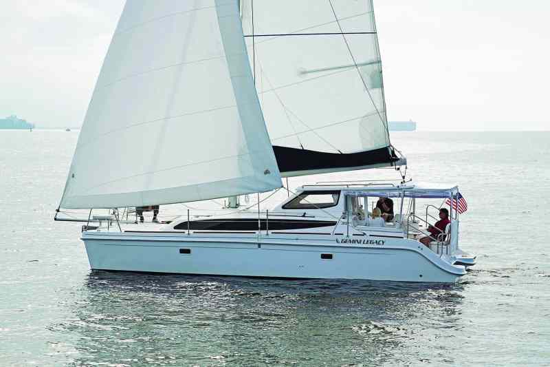 The Legacy 35 features a family-friendly interior layout, including a spacious athwartships owner's cabin.