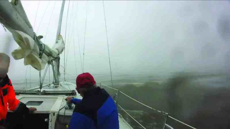 A scene from a Dauphin Island Regatta video shows conditions rapidly deteriorating. That’s when things can — and do — go wrong, and it’s also when everyone on board should be wearing a PFD.