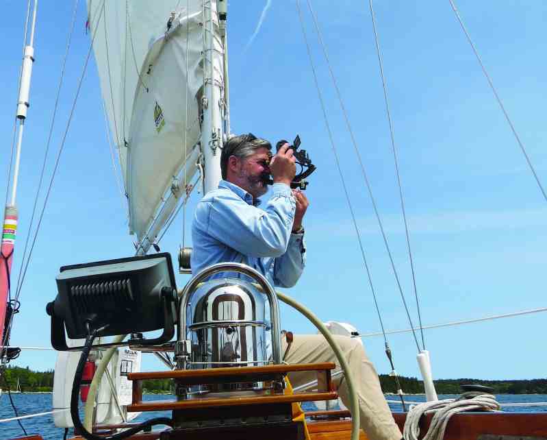 Handy with a sextant, Gabrielson has competed in the celestial class of the Marion-Bermuda race. His love of this traditional form of navigation and maritime history inspired him to write about the 19th-century sailors from Maine who successfully defended the America’s Cup twice.