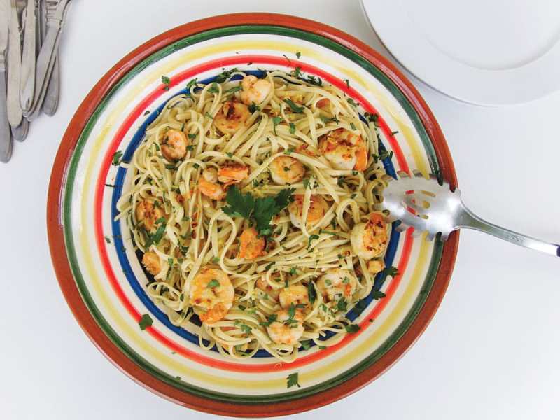 Shrimp pasta