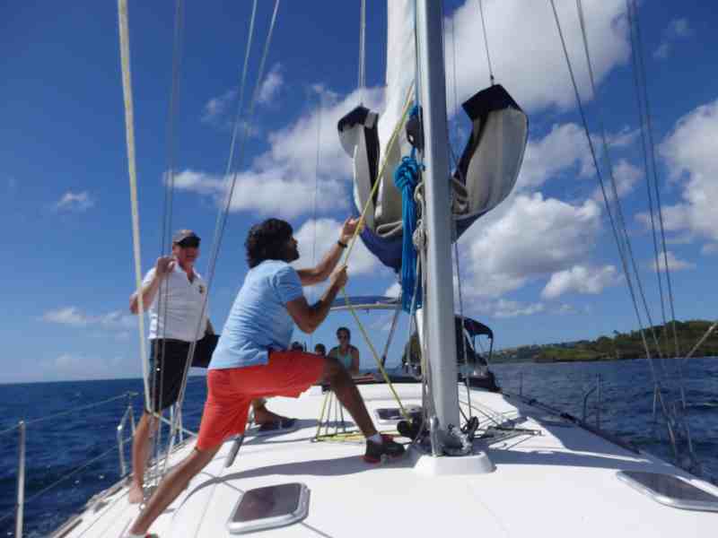 where to lean to sail