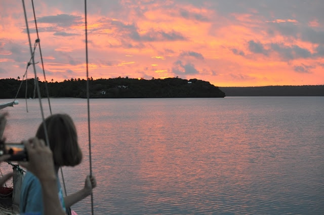 Sunset from Tapana Bay.