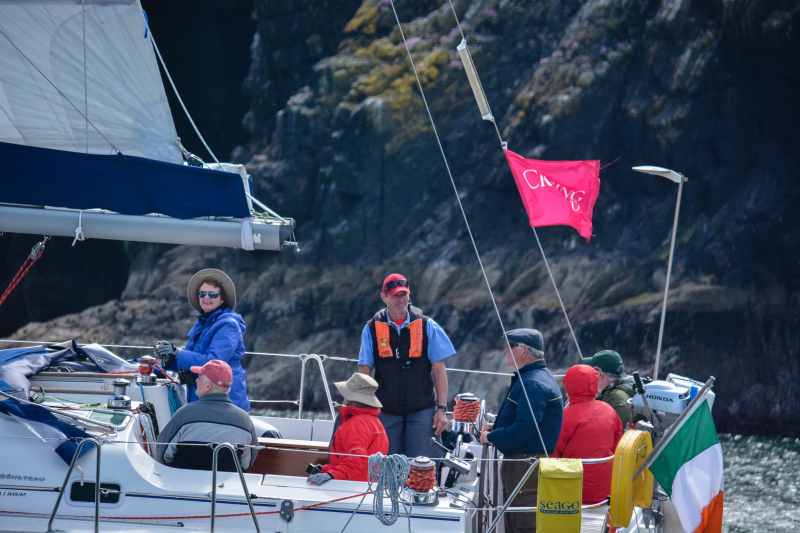 Ireland Adventure Charter The crew of Paragon enjoying the cliff view near Kinsale