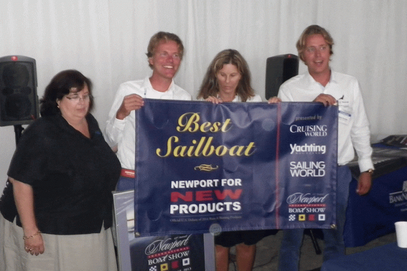 eagle-44.gif The Eagle 44 took double honors in the 2013 Newport for New Products contest, held during the Newport International Boat Show. This sleek day sailer was named Best New Sailboat over all, and Best New Sailboat 30 Feet and Over.