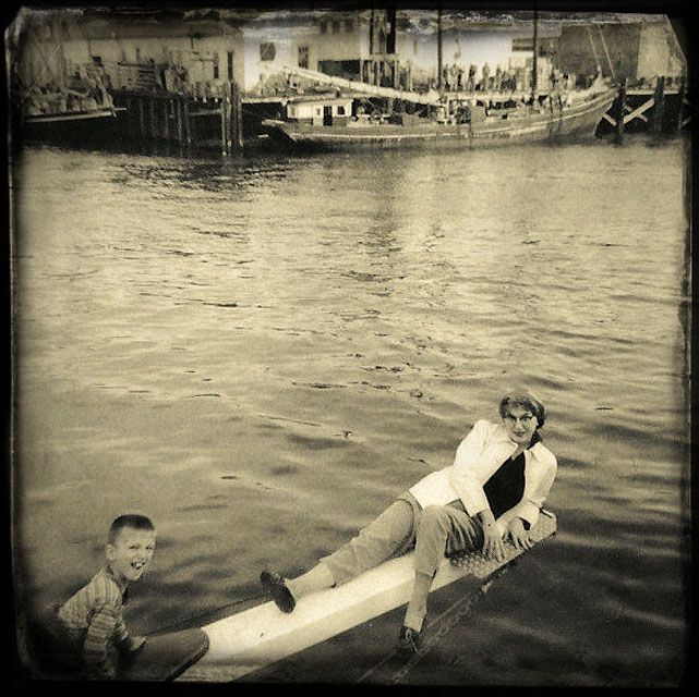 Marie Goodlander A young Cap’n Fatty and his mother, Marie Goodlander, the Sea Siren, are right at home aboard their schooner Elizabeth.