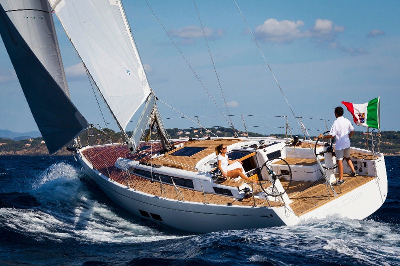 Grand Soleil 43 The Grand Soleil 43 marries style and performance in an elegant but fast cruiser. Drafted by the same designer who  created numerous America's Cup boats, the 43 is the ideal racer/cruiser, able to comfortably keep pace without sacrificing luxury. A sturdy keel combined with a balanced rig ensures that will cruise past your competition in comfort and safety. A simple layout also proves easy to handle short-handed. For more information, visit the Grand Soleil website.