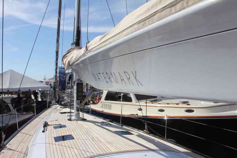 Hinckley Bermuda 50 Hinckley's new Bermuda 50 Watermark takes on a modern style that is new for the company in a big way. Hinckley has produced two of their new boats, with Watermark tailored to racing, and hull number one optimized for performance cruising.