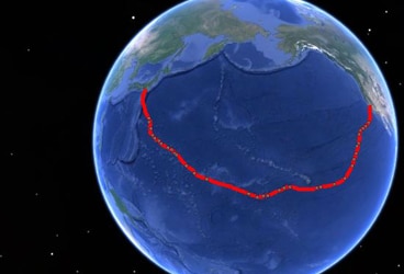 japan Ocean Research Project, route
