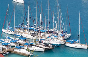 The Bitter End Yacht Club, on Virgin Gorda, played host to the 25-boat rendezvous fleet and provided an opportunity for some small-boat sailing.