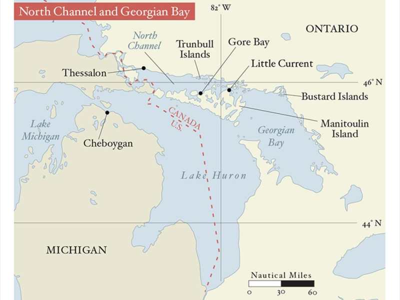 Lake Huron map