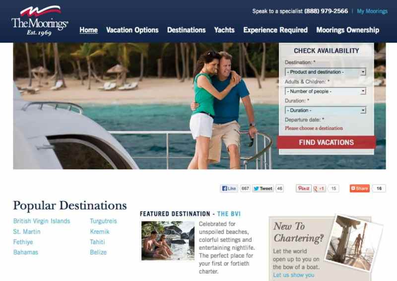 Moorings website Moorings website