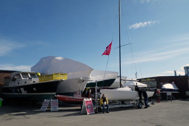 At the Maine Boatbuilders Show, the displays seemingly spill out of the main building, into the parking lot and adjacent sheds.