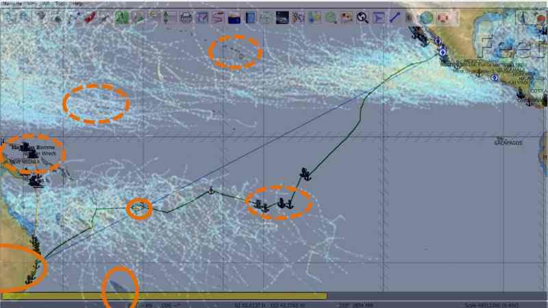Pacific ocean cyclone tracking chart