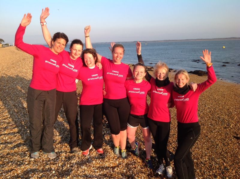 From left, Caroline Emmott, Anke Ludwig, Ali Millman, Jemma Ingham, Kate Stoddard, Jo Bayles and skipper Sophie O'Neill.