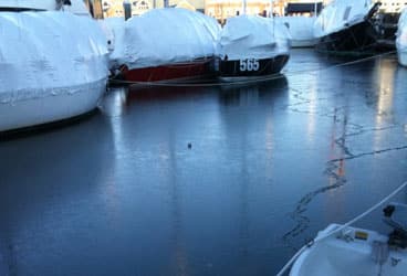 It's way to early for the harbor to start freezing.