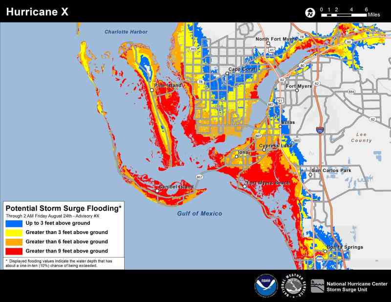 Potential Storm Surge Map Potential Storm Surge Map