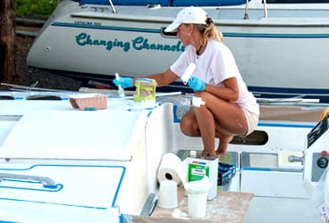 Painting a sailboat