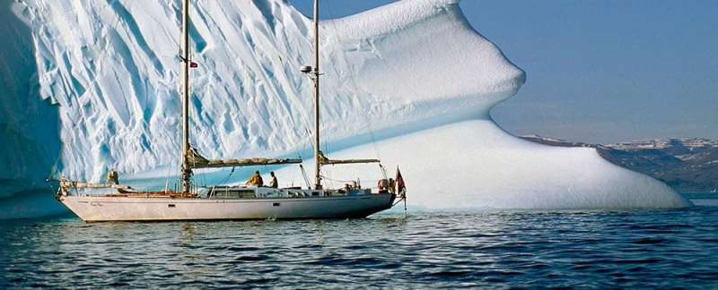 Cloud Nine’s Odyssey Revisited Image From the coast of Greenland (pictured here) and the Northwest Passage to the frozen continent of Antarctica, Cloud Nine was at home in the high latitudes and most everywhere in between. The world map (above) depicts routes and highlights.