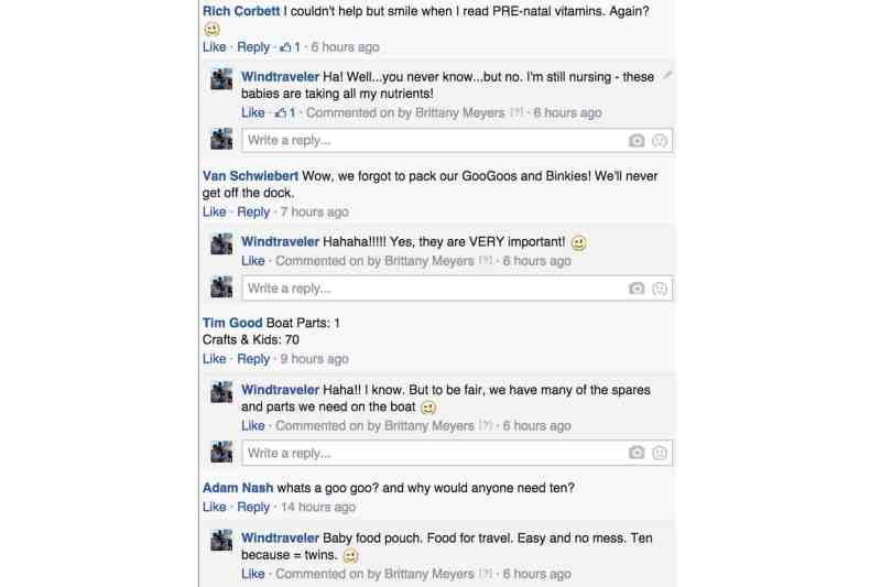 Facebook Responses to the List