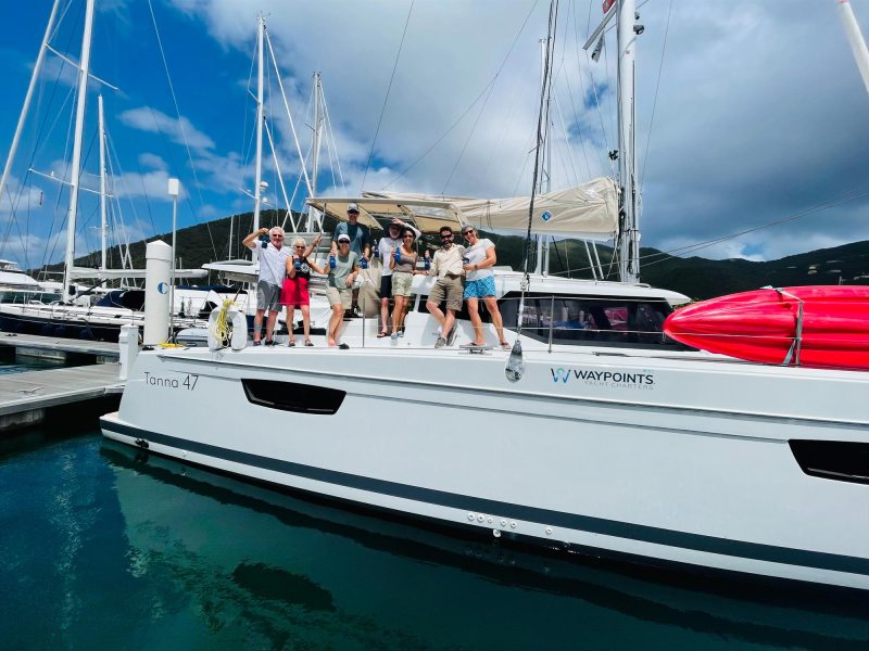 Happy-Charter-Guests-on-New-Model-Fountaine-Pajot-Tanna-47 Fountaine Pajot Tanna 47