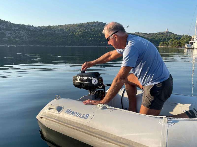 two-stroke gasoline outboard