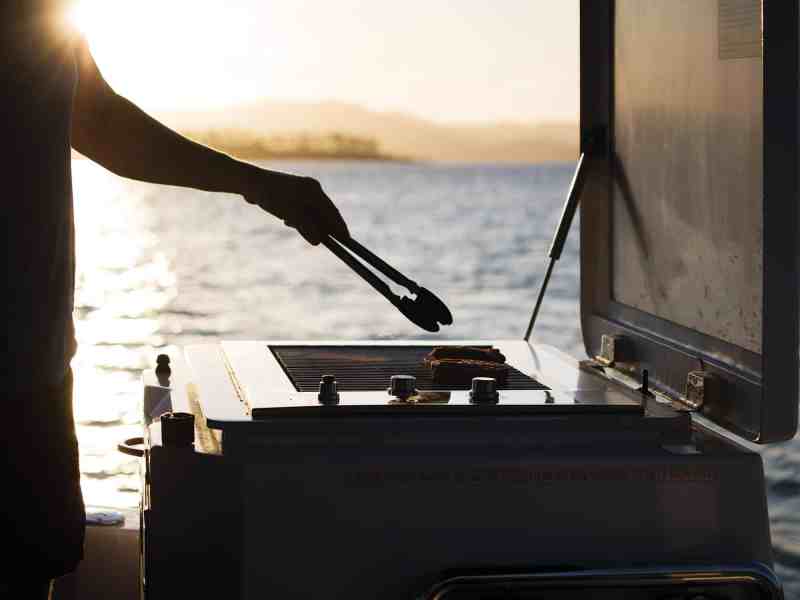 BBQ time Grilling on a boat