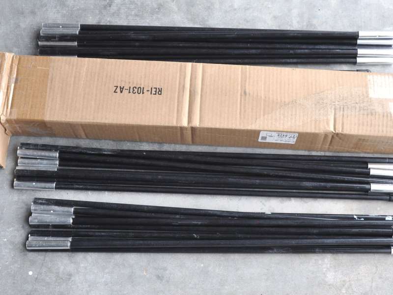 tent supports dismantled