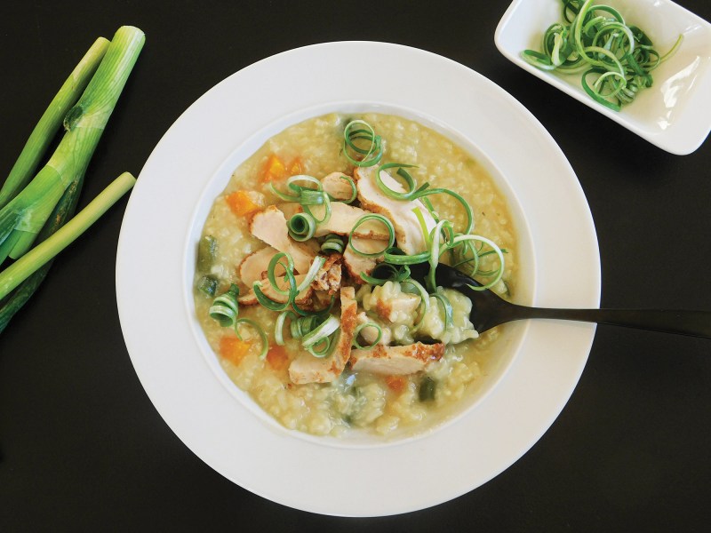 Congee-black-table-35_edit Bowl of congee rice porridge