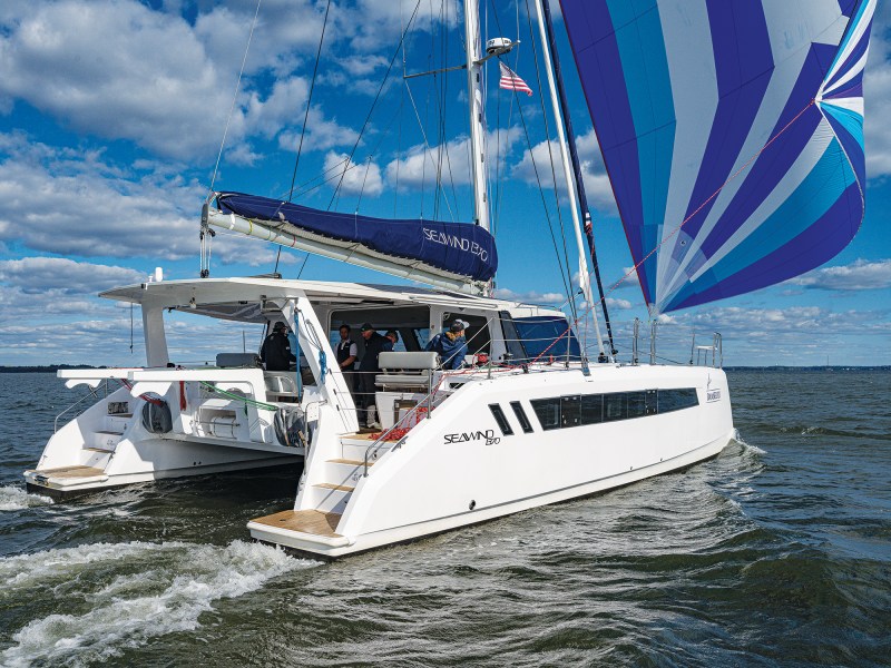 CW Boat of the Year 2025 Seawind 1370 on the water