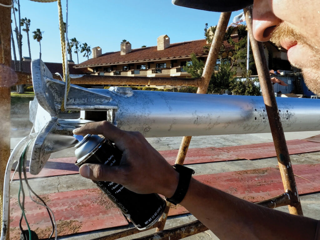 Using Nyalic spray for the hard to reach places