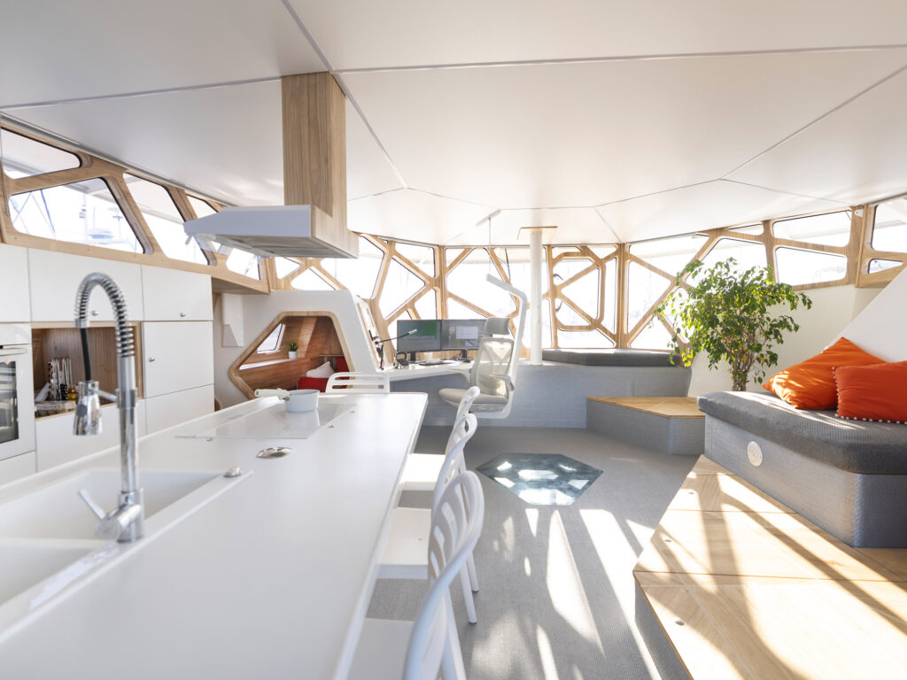 Tortue 147 salon and galley