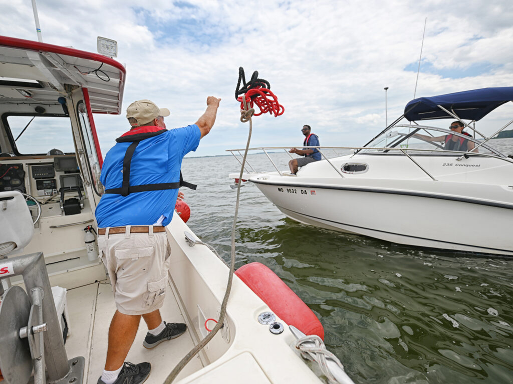 TowBoatUS assisting a stranded boat