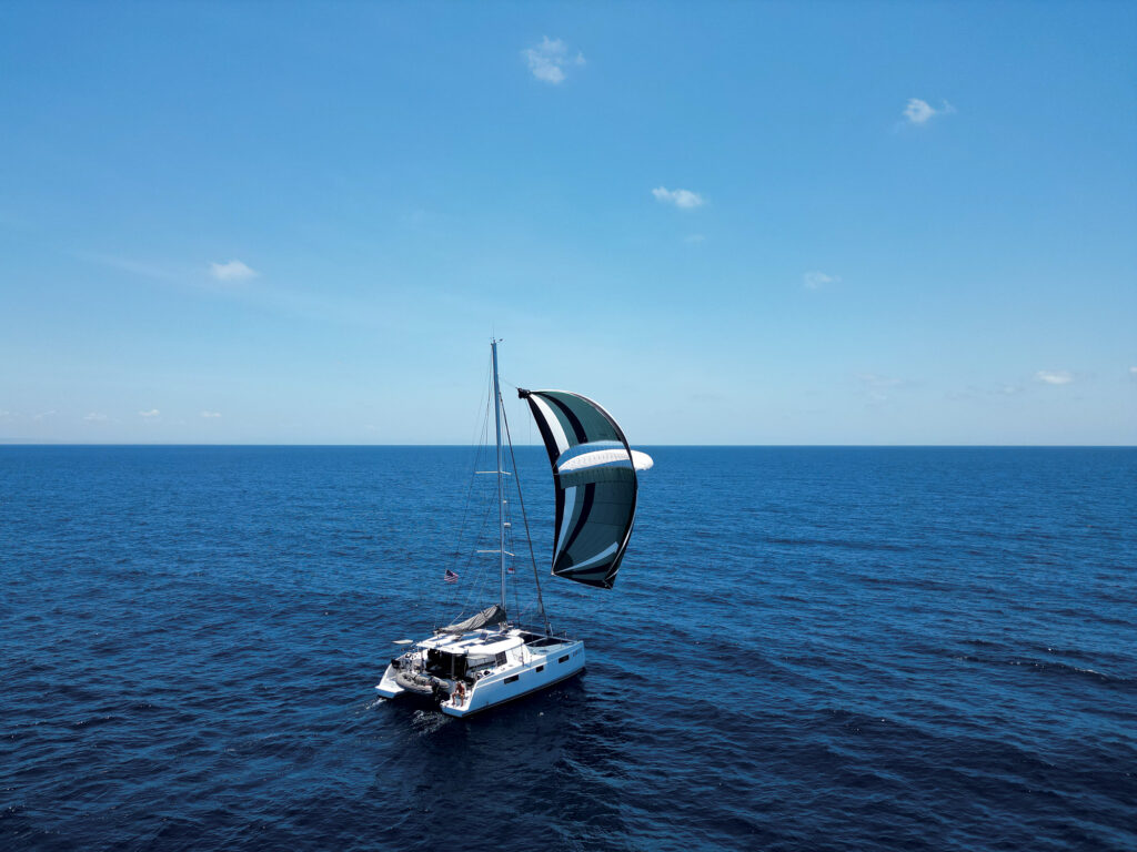 Schulte parasailor catamaran in the Pacific