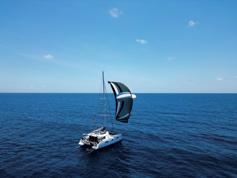 Schulte parasailor catamaran in the Pacific