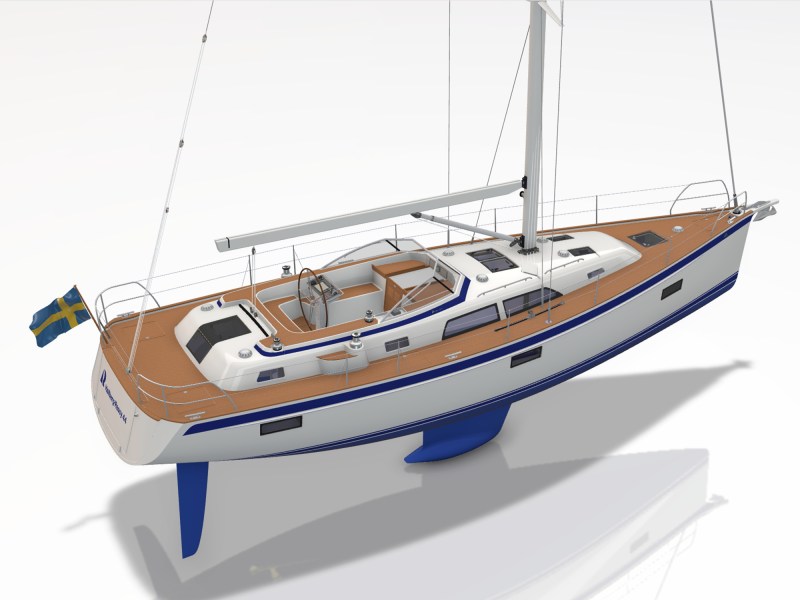 Hallberg-Rassy 44 Mk II rendering