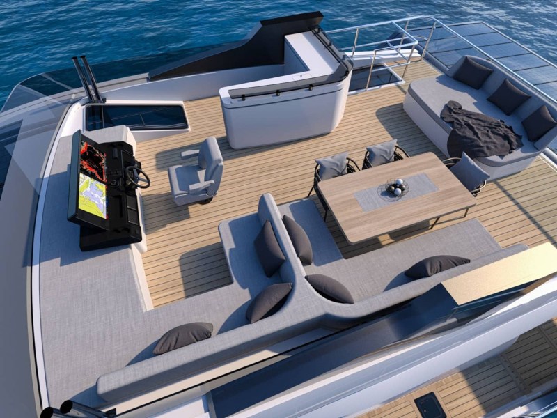 Xquisite 60 Solar Sail top deck rendering