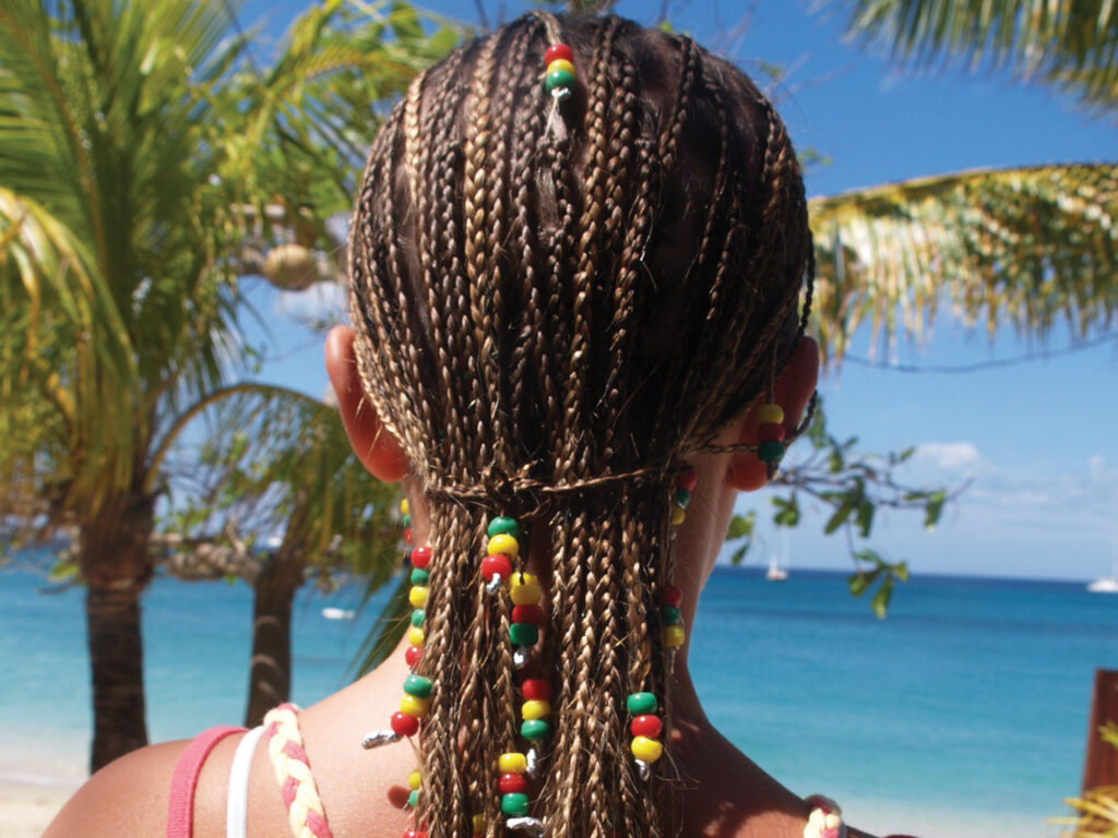 Girl with braids in her hair