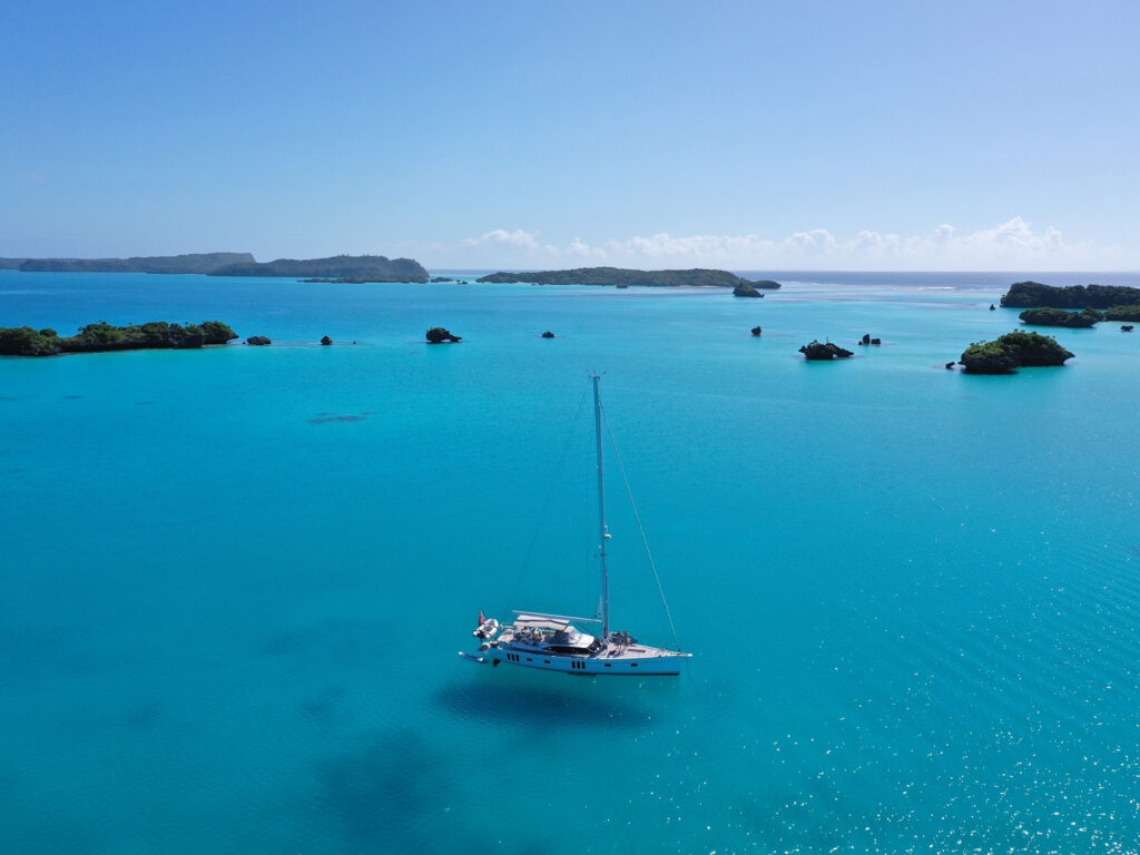 Oyster 565/04 Adalia 2 at anchor in Fiji