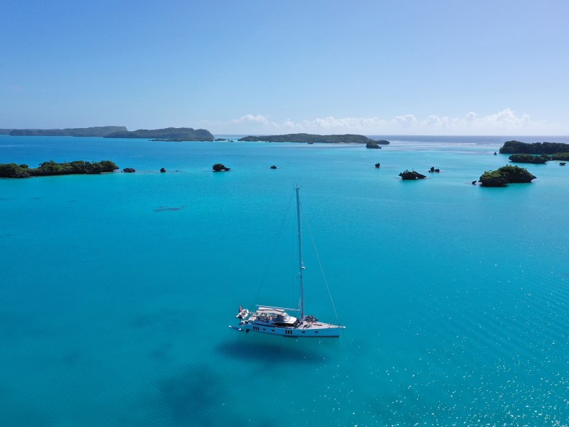 Oyster 565/04 Adalia 2 at anchor in Fiji