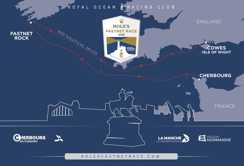 Rolex Fastnet Race course map