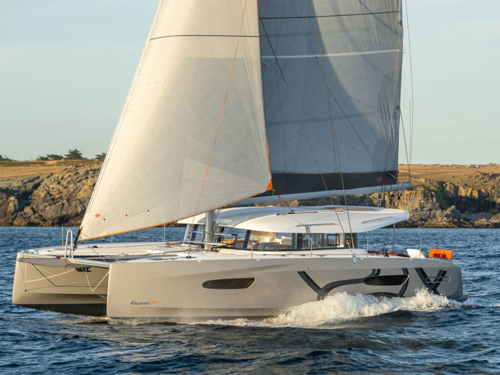 Excess 14 catamaran on the water