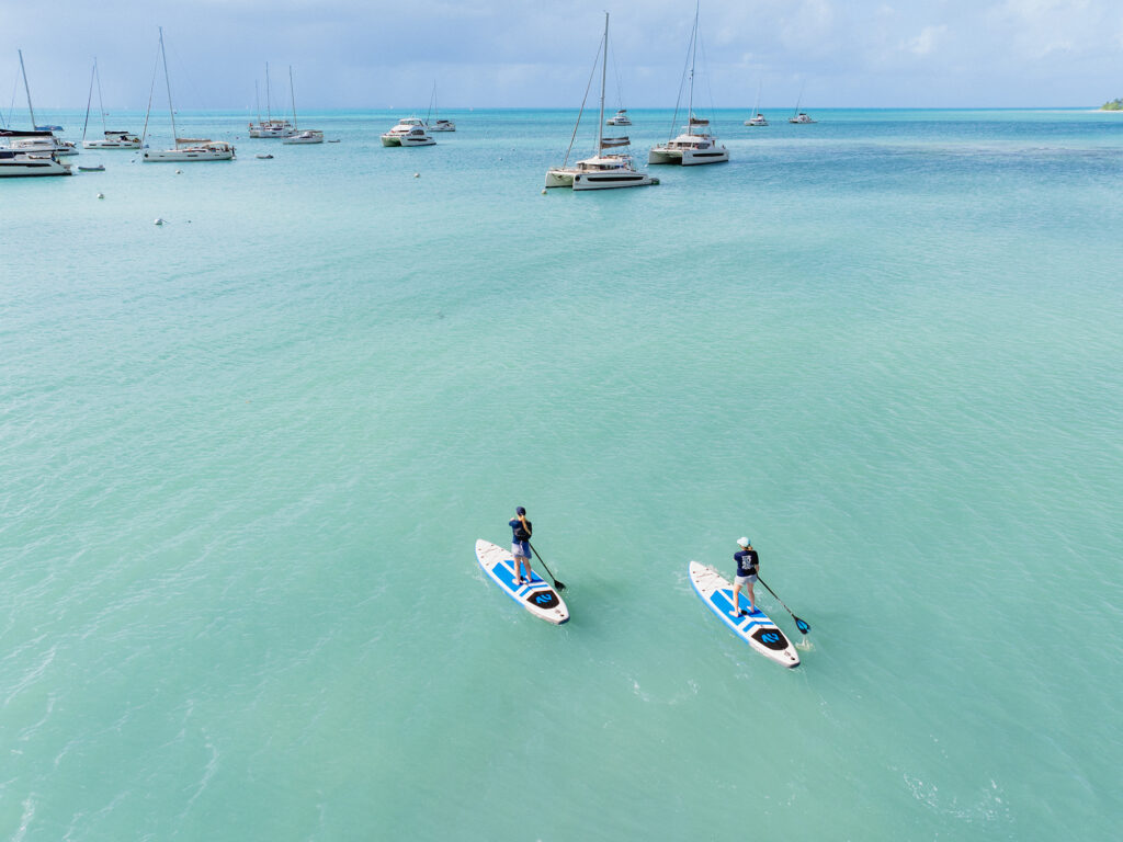 Paddle boarding in the Caribbean