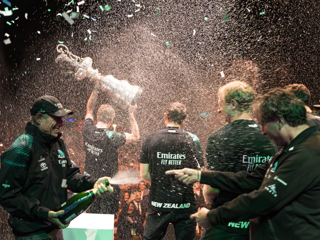 October 19, 2024. Louis Vuitton 37th America's Cup, Prizegiving. EMIRATES TEAM NEW ZEALAND winners of the Louis Vuitton 37th America's Cup