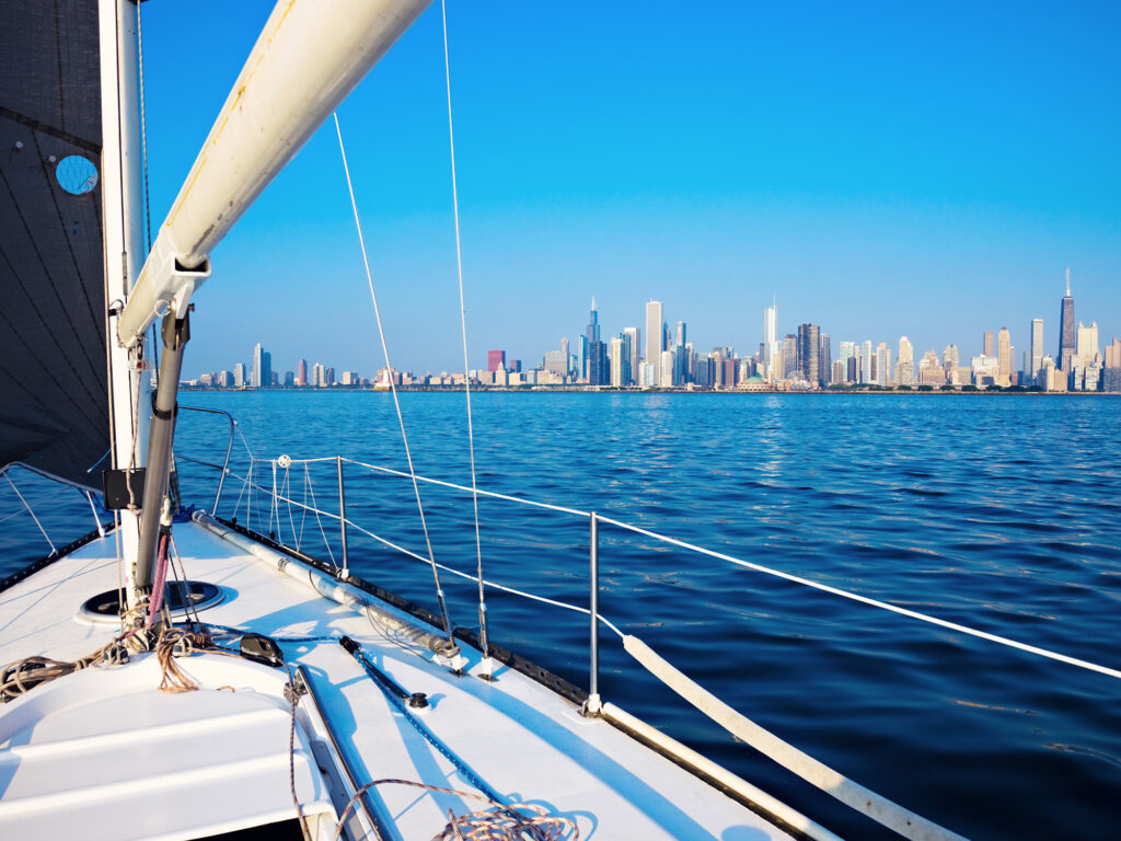 Sailboat on Lake Michigan