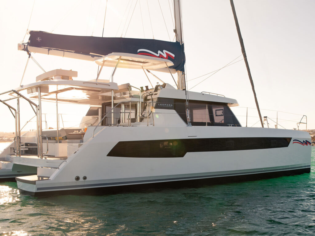 Moorings 4200 on the water